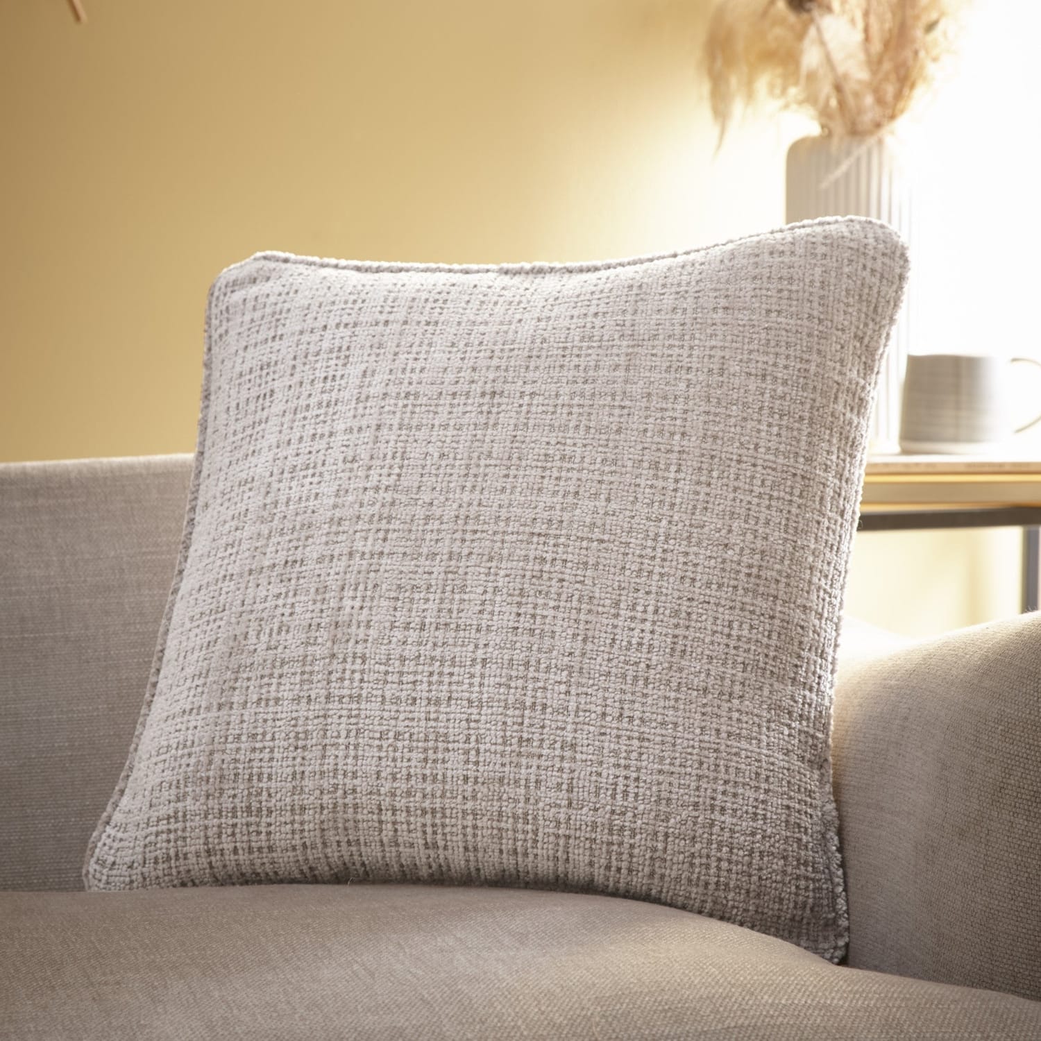 Alba Chenille Cushion Cover 43cm x 43cm (17") - Natural