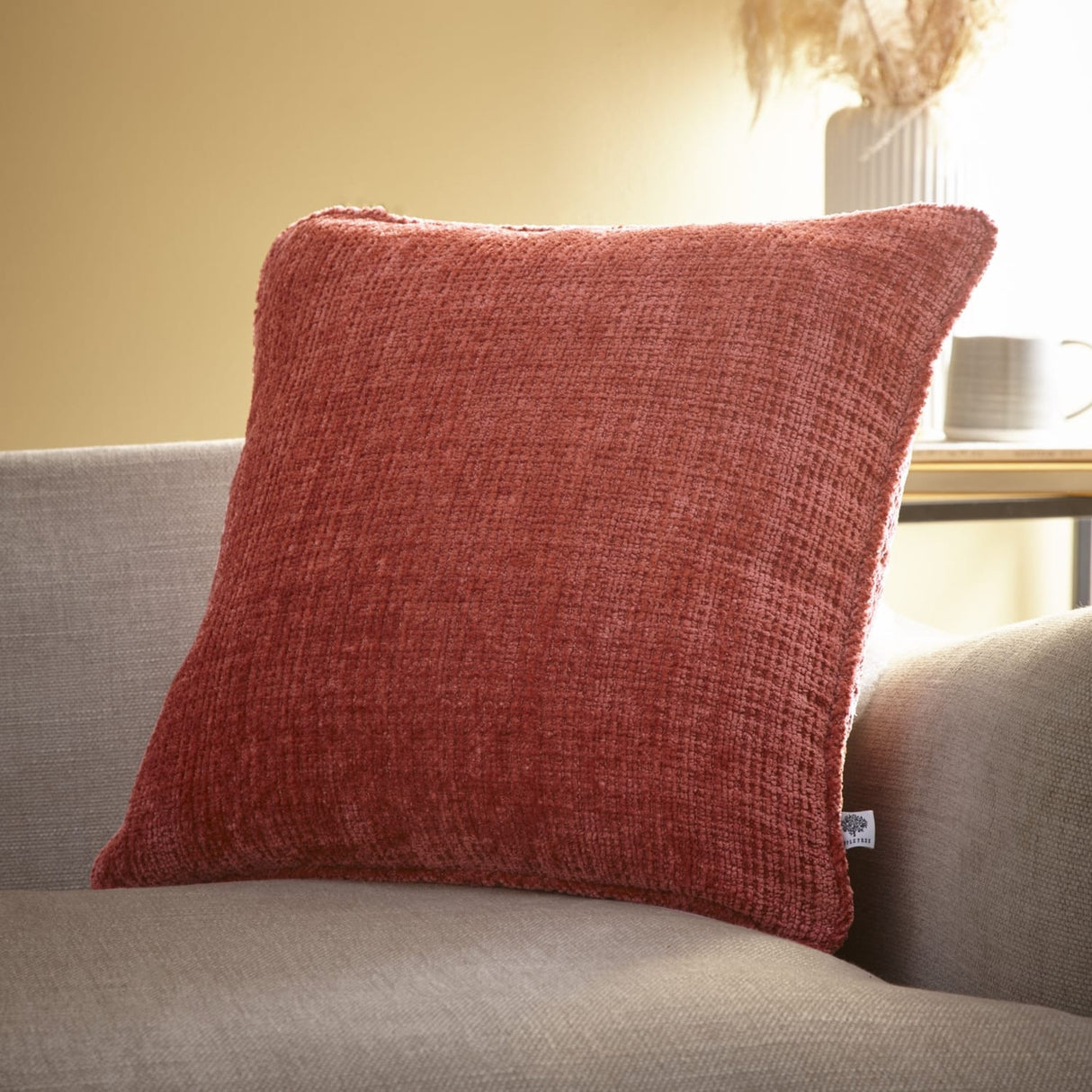 Alba Chenille Cushion Cover 43cm x 43cm (17") - Terracotta
