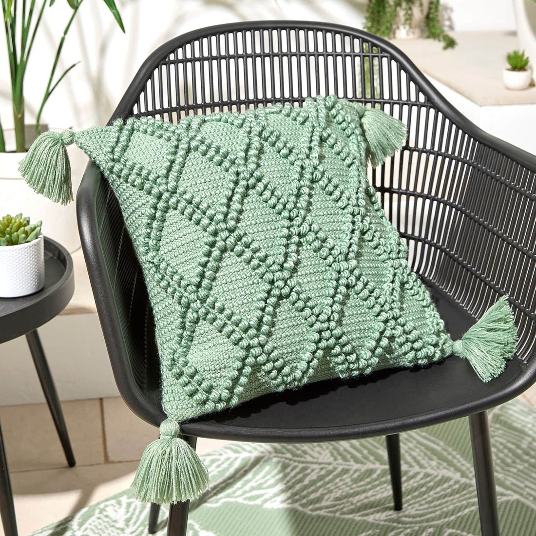 Alda Outdoor Green Cushion Cover 43x43cm 17x17"