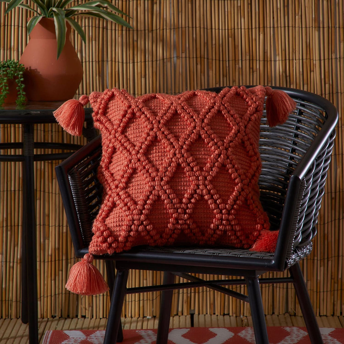 Alda Outdoor Terracotta Cushion Cover 43x43cm 17x17"