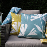 Alma Water Resistant Outdoor Cushion Cover 45 x 45cm - Alma Outdoor Cushion In Teal Ochre 43 X 43Cm 2