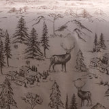 Alpine Stag Flannelette Duvet Cover Set - Natural - Alpine Stag Duvet Cover Set In Natural 3