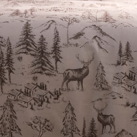 Alpine Stag Flannelette Duvet Cover Set - Natural - Alpine Stag Duvet Cover Set In Natural 3