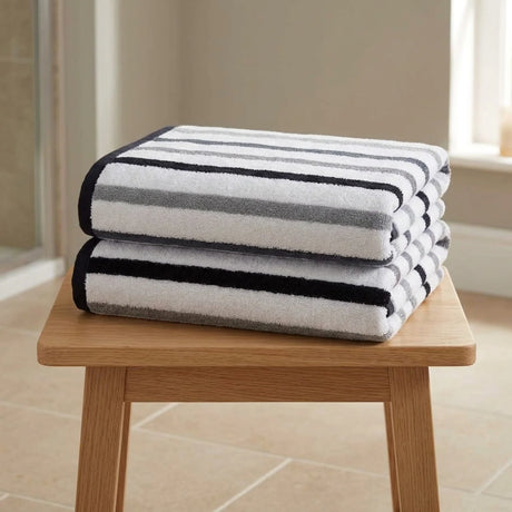Amalfi 500gsm Black 100% Cotton Towels-4