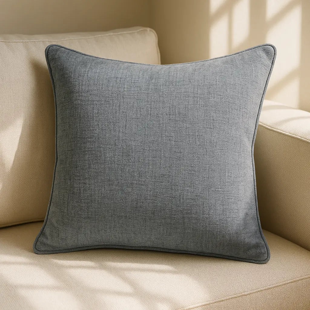 Amberley Chenille Nickel Cushion Cover 45cm x 45cm