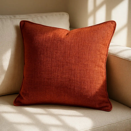 Amberley Chenille Cushion Cover 18" x 18" - Terracotta