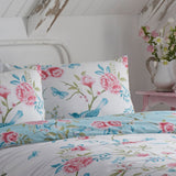 Amelle Floral Polycotton Duvet Cover Set - Amelle Duvet Cover Set In Blue 2