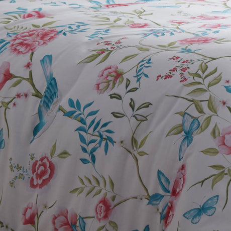 Amelle Floral Polycotton Duvet Cover Set - Amelle Duvet Cover Set In Blue 3