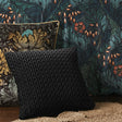 Laurence Llewelyn-Bowen Amory Velvet Cushion Cover 43cm x 43cm - Black