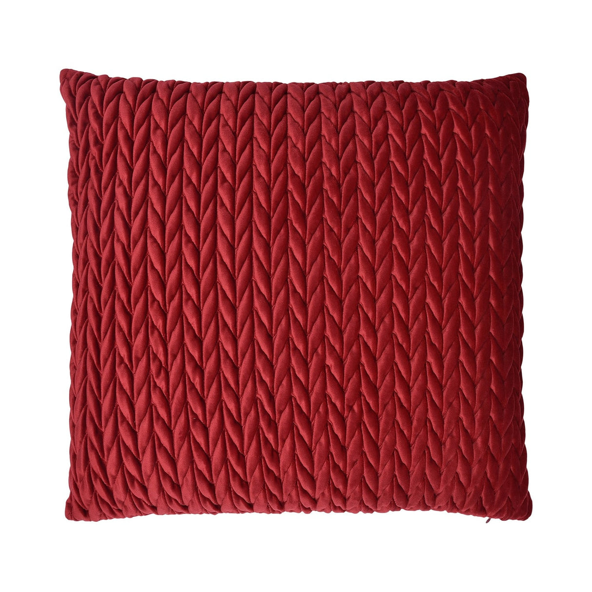Laurence Llewelyn-Bowen Amory Velvet Cushion Cover 43cm x 43cm - Claret - Amory Cushion In Claret 43 X 43Cm 2