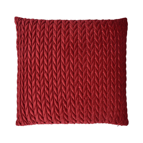 Laurence Llewelyn-Bowen Amory Velvet Cushion Cover 43cm x 43cm - Claret - Amory Cushion In Claret 43 X 43Cm 2