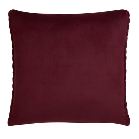 Laurence Llewelyn-Bowen Amory Velvet Cushion Cover 43cm x 43cm - Wine - Amory Cushion In Wine 43 X 43Cm 3