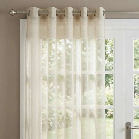 Andorra Textured Voile Eyelet Curtain Panel 2