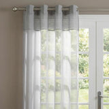 Andorra Textured Voile Eyelet Curtain Panel 5