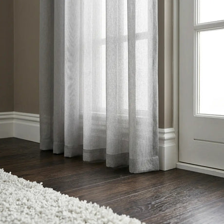 Andorra Textured Voile Eyelet Curtain Panel 6