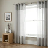 Andorra Textured Voile Eyelet Curtain Panel 4