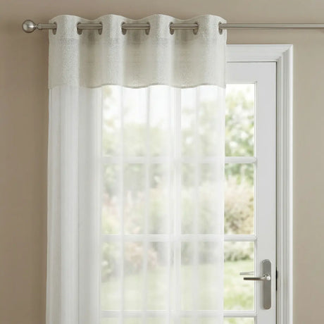 Andorra Textured Voile Eyelet Curtain Panel 8