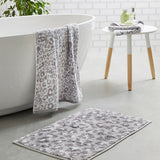 Grey Animal Print Bath Mat 50cm x 80cm - Animal Print Bath Mat In Grey 50 X 80Cm 1