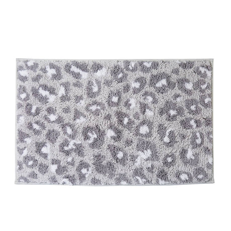 Grey Animal Print Bath Mat 50cm x 80cm - Animal Print Bath Mat In Grey 50 X 80Cm 2
