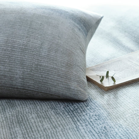 Anson Stripe Flannelette Brushed Cotton Duvet Cover Set - Green - Anson Stripe Duvet Cover Set In Green 3