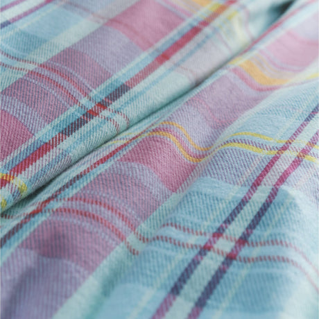 Hygge Applecross Check Flannelette Brushed Cotton Duvet Cover Set - Applecross Check Duvet Cover Set In Multicolour 2