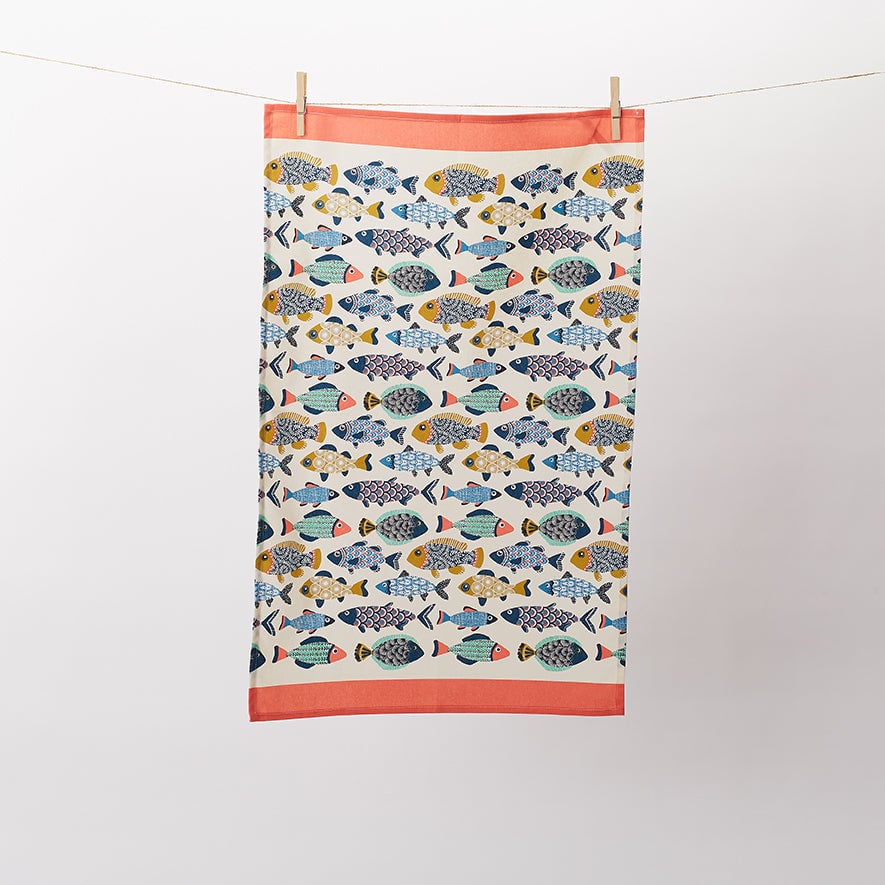 Ulster Weavers Aquarium 100% Cotton Tea Towel - Aquarium Cotton Tea Towel In Blue 2