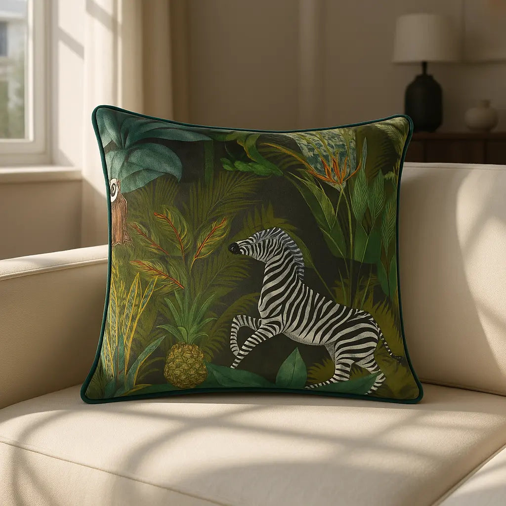 Aranya Velvet Cushion Cover 17" x 17" (43cm x 43cm) by Wylder