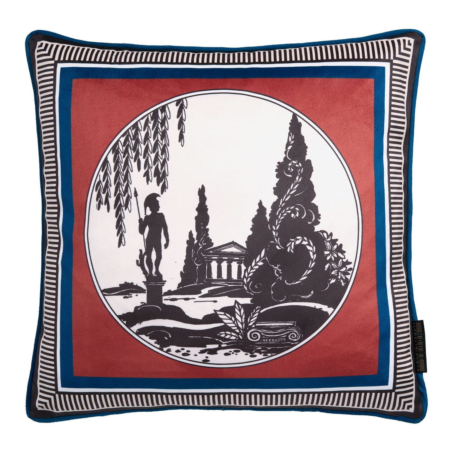 Laurence Llewelyn-Bowen Arcadia Red Scene Print Filled Cushion - Arcadia Cushion In Red 43 X 43Cm 2