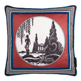 Laurence Llewelyn-Bowen Arcadia Red Scene Print Filled Cushion - Arcadia Cushion In Red 43 X 43Cm 2