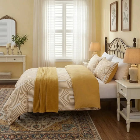 Arches Ochre Duvet Cover Bedding Set-3