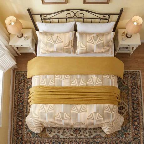Arches Ochre Duvet Cover Bedding Set-5