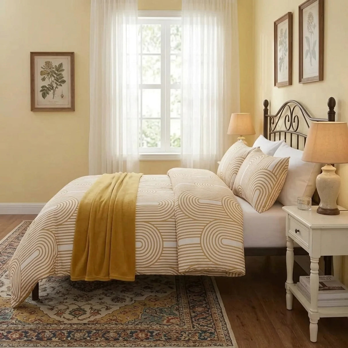 Arches Ochre Duvet Cover Bedding Set-6