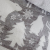 Arctic Animals Cosy Microfibre Duvet Cover Set - Arctic Animals Christmas Duvet Cover Set In Grey 2