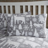 Arctic Animals Cosy Microfibre Duvet Cover Set - Arctic Animals Christmas Duvet Cover Set In Grey 3