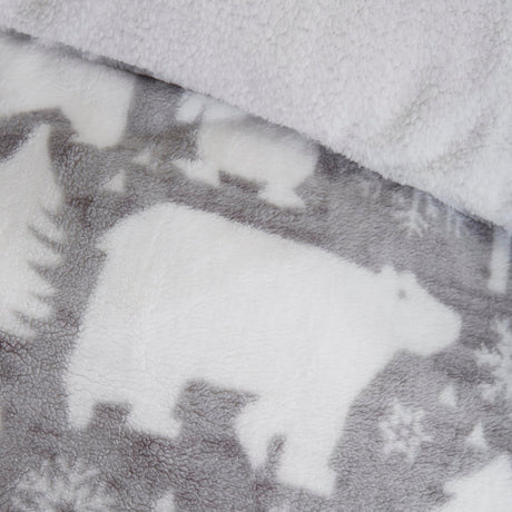 Arctic Animals Cosy Microfibre Duvet Cover Set - Arctic Animals Christmas Duvet Cover Set In Grey 4