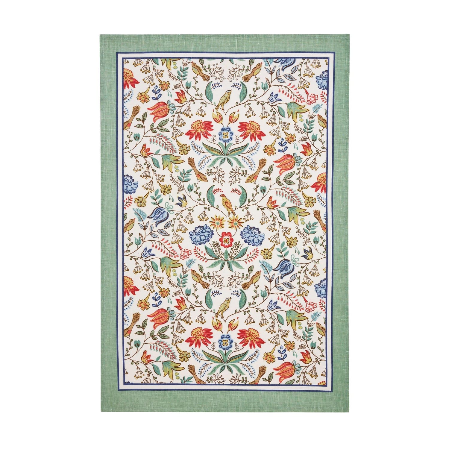 Ulster Weavers Arts & Crafts Green Floral 100% Cotton Tea Towel