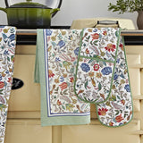 Ulster Weavers Arts & Crafts Green Floral 100% Cotton Tea Towel - Arts & Crafts Cotton Tea Towel In Green 2