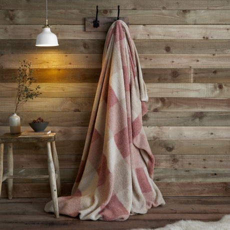 Ashford Check Cosy Throw Blanket 150cm x 200cm - Natural