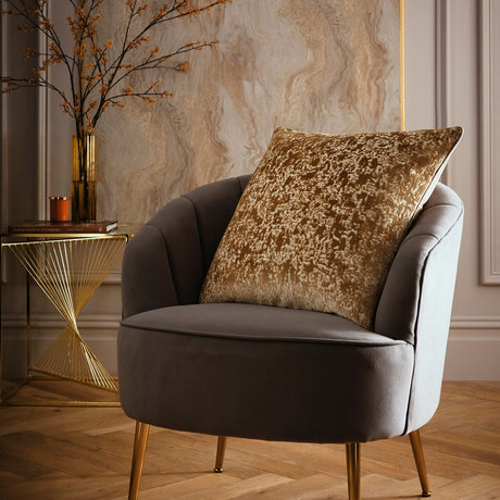 Laurence Llewelyn-Bowen Atlas Abstract Jacquard Gold Filled Cushion - Gold