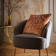 Laurence Llewelyn-Bowen Atlas Abstract Jacquard Gold Filled Cushion - Spice