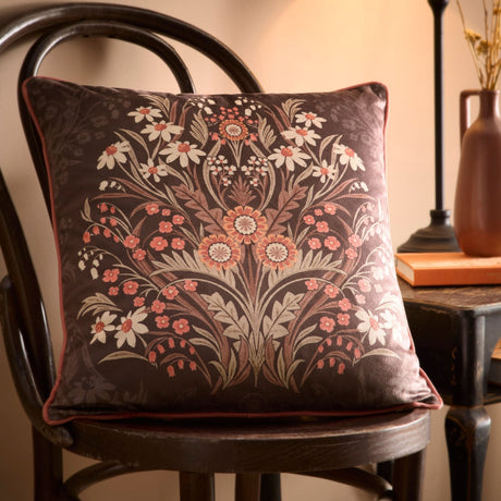 Audrey Cushion Cover 43cm x 43cm (17" x 17") - Chocolate