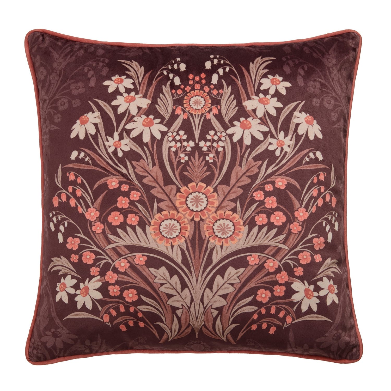 Audrey Cushion Cover 43cm x 43cm (17" x 17") - Chocolate - Audrey Cushion In Chocolate 43 X 43Cm 2