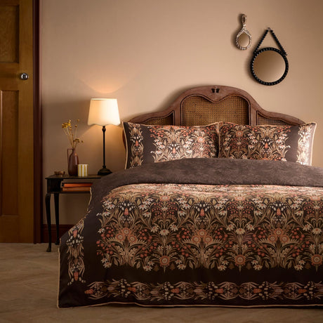 Audrey 100% Cotton Duvet Cover Set - Spice