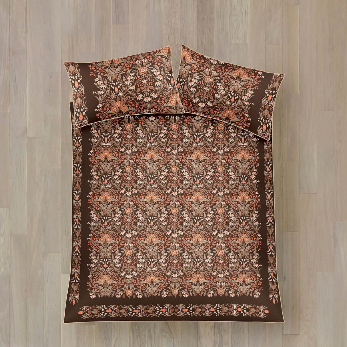 Audrey 100% Cotton Duvet Cover Set - Spice - Audrey Duvet Cover Set In Spice 5