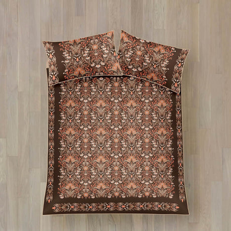 Audrey 100% Cotton Duvet Cover Set - Spice - Audrey Duvet Cover Set In Spice 5