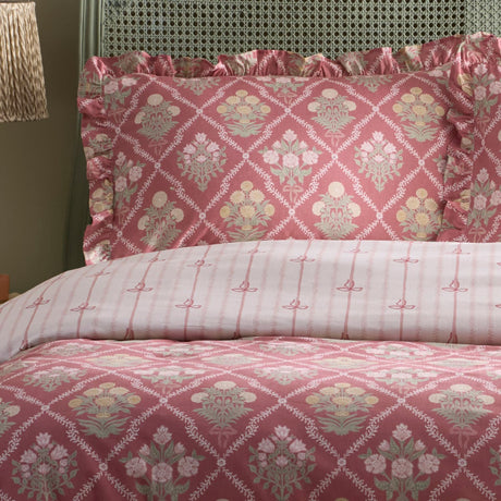 Aurelia Floral 100% Cotton Duvet Cover Set Pink - Aurelia Duvet Cover Set In Pink 2