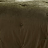 Austell Floral Velvet Teal Bedspread 150cm x 220cm - Austell Bedspread In Olive 150 X 220Cm 3