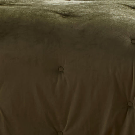 Austell Floral Velvet Teal Bedspread 150cm x 220cm - Austell Bedspread In Olive 150 X 220Cm 3