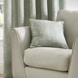 Aveline Floral Green & Grey Cushion Cover 43cm x 43cm - Green