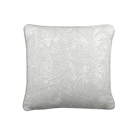 Aveline Floral Green & Grey Cushion Cover 43cm x 43cm - Green - Aveline Cushion In Green 43 X 43Cm 2